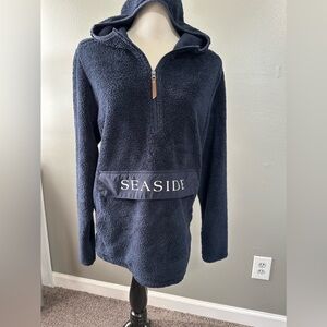 Charles River Seaside women’s size‎ S 3/4 zip fleece hoodie,front pouch pocket